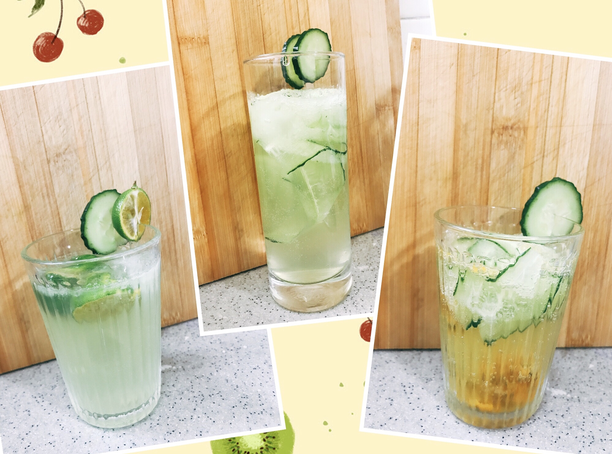 3种夏日黄瓜🥒清爽汽水的做法