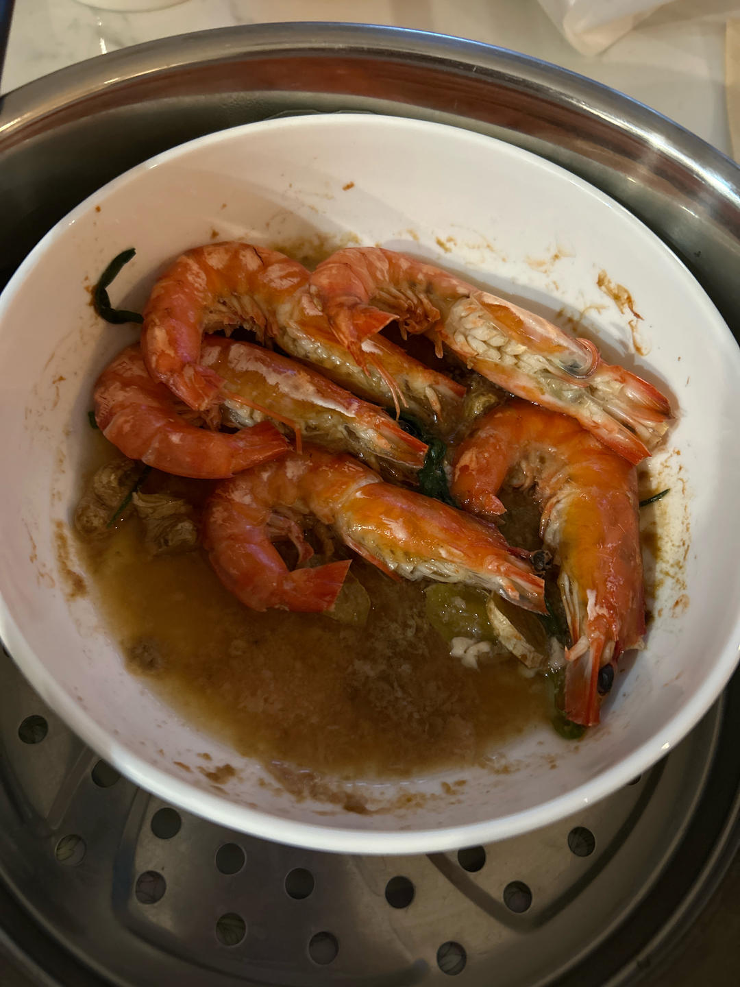 清蒸黑虎虾