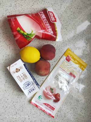 桃子牛奶果冻布丁【夏日小甜品】的做法 步骤1