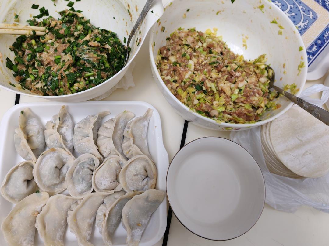 猪肉菜馅饺子     基础饺子的包法