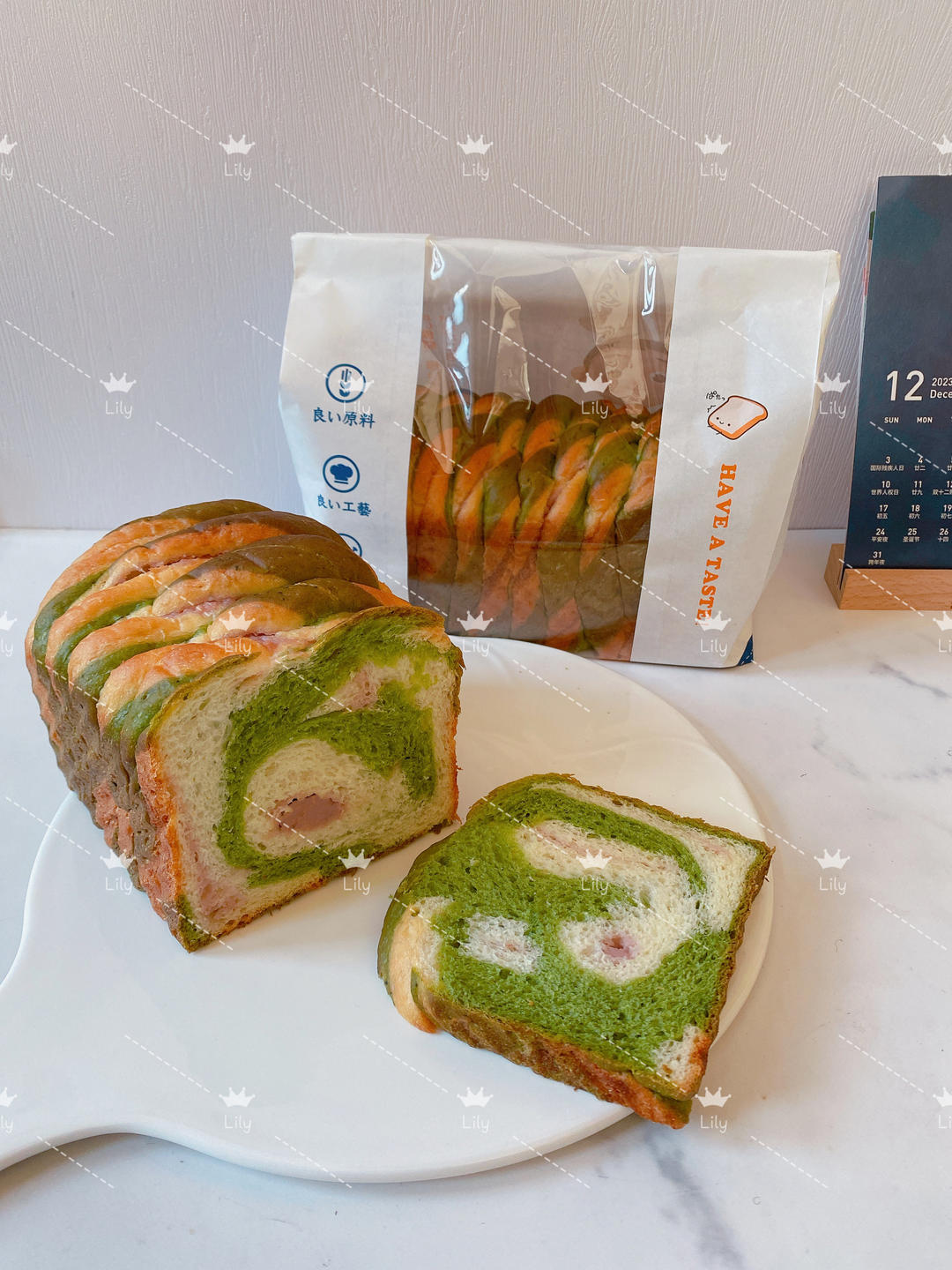 抹茶双色香芋吐司❗承包您的多彩夏天