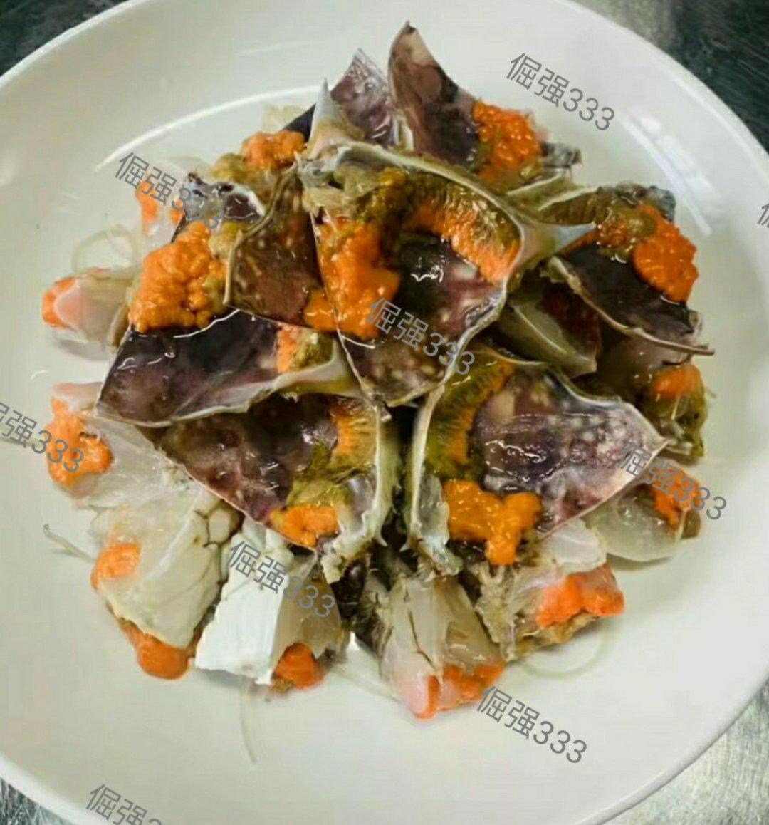 肉饼白玉葱油蟹
