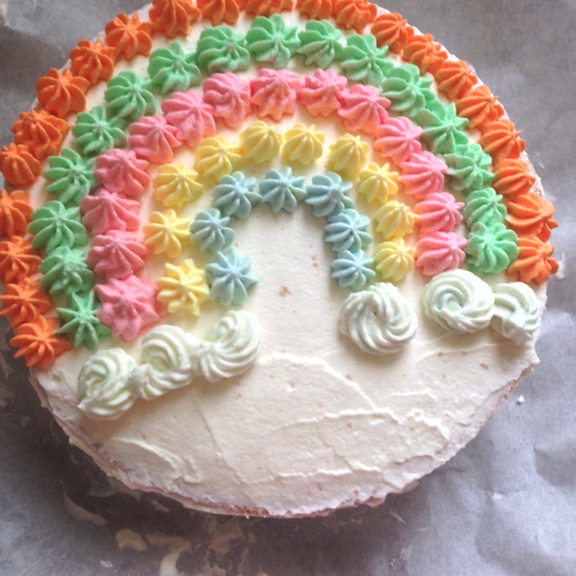 详细的裱花教程--彩虹蛋糕