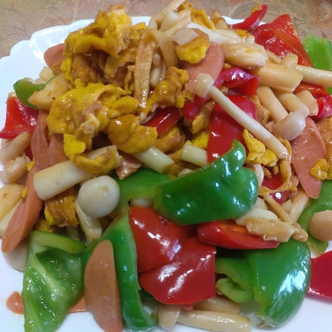 白玉菇炒火腿