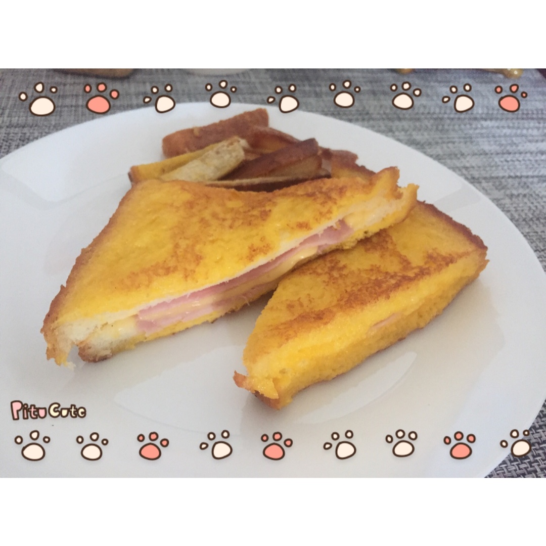 十分钟快手早餐【港式火腿西多士】