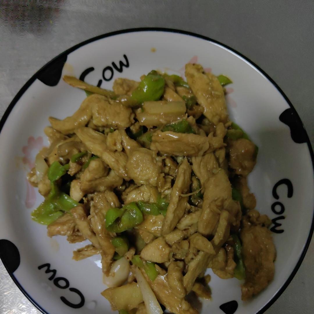 鸡丝炒青椒（鸡肉不老）