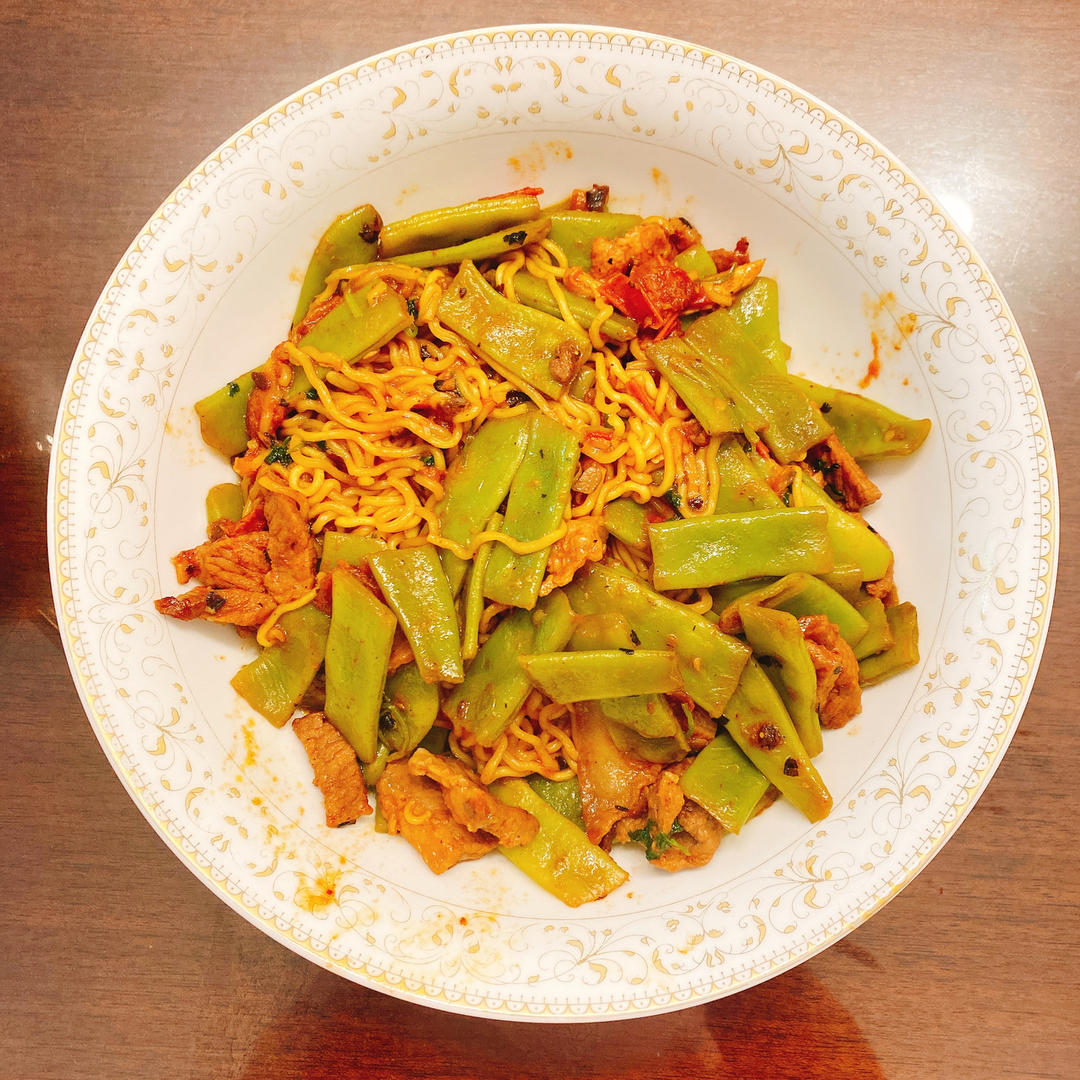 豆角焖方便面（阳城方便面垆面）