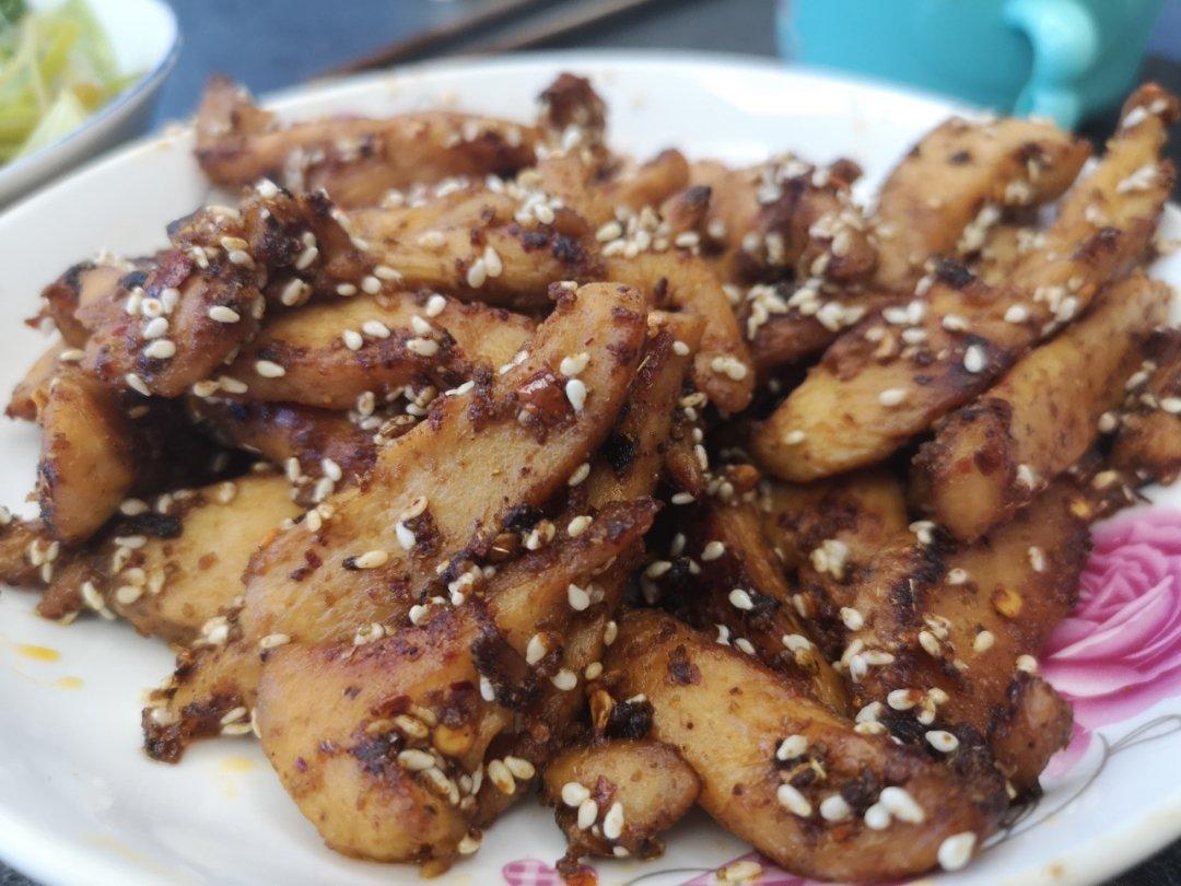 孜然鸡胸肉，低脂低卡好吃无压力。