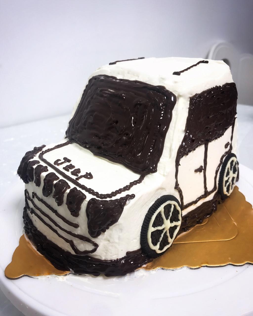 jojo酱做的最潮的jeep car cake汽车蛋糕