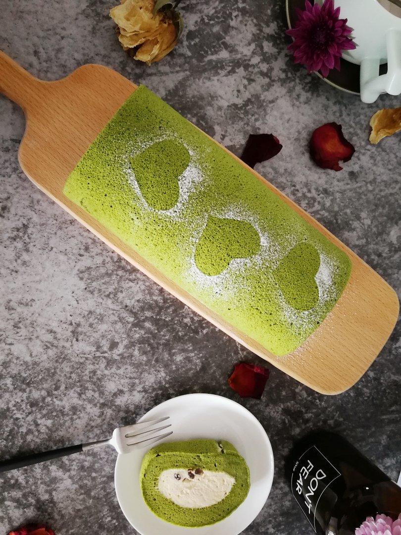 贝布的生活做的抹茶蛋糕卷