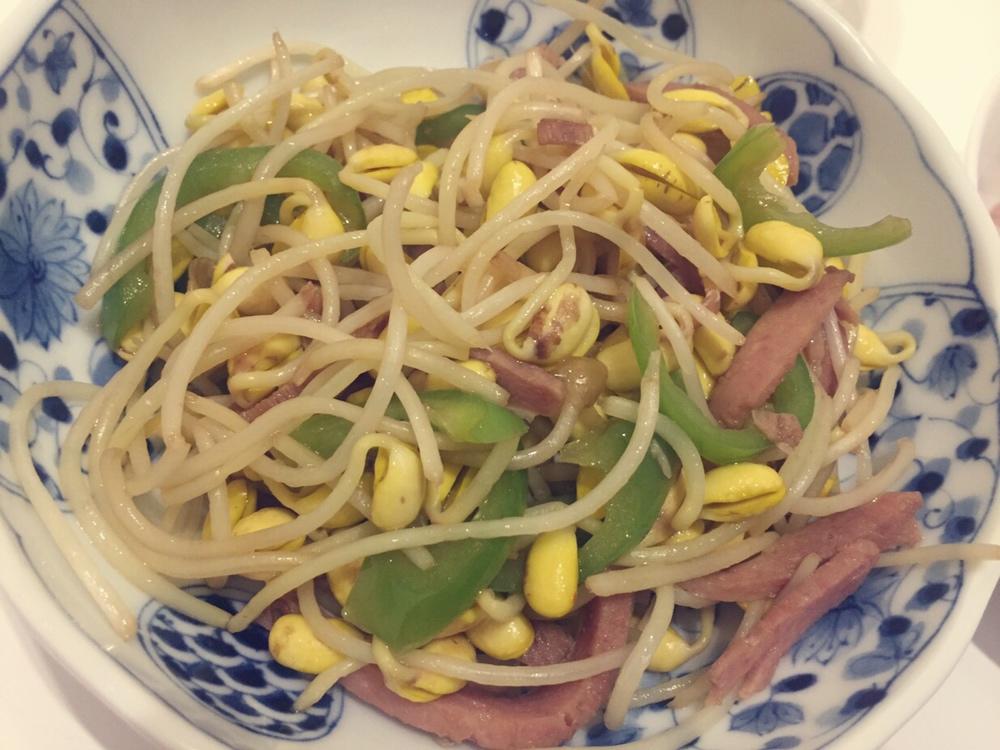 素炒黄豆芽