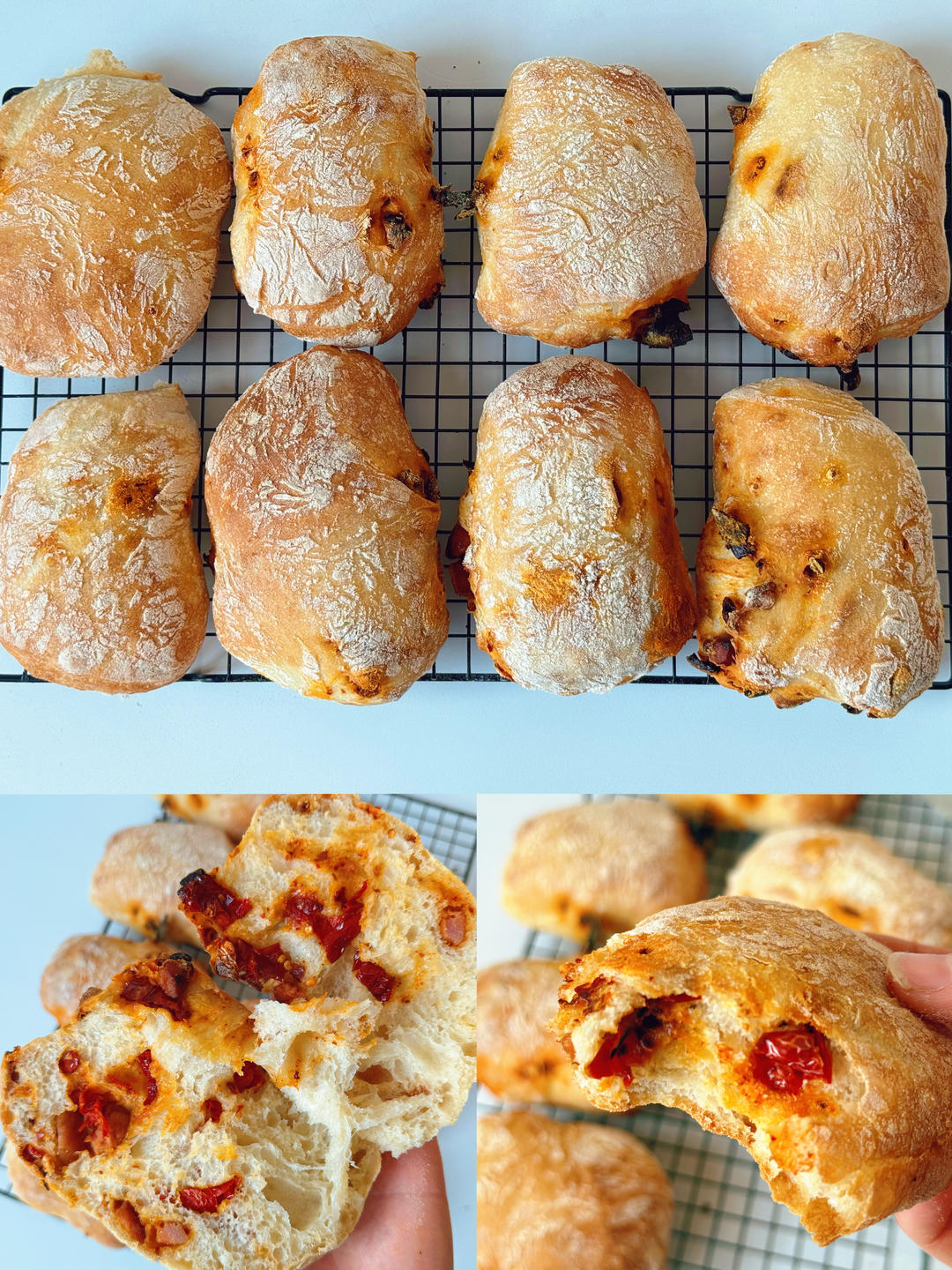 免揉面❗️辣皮子香肠恰巴塔世界第一好吃