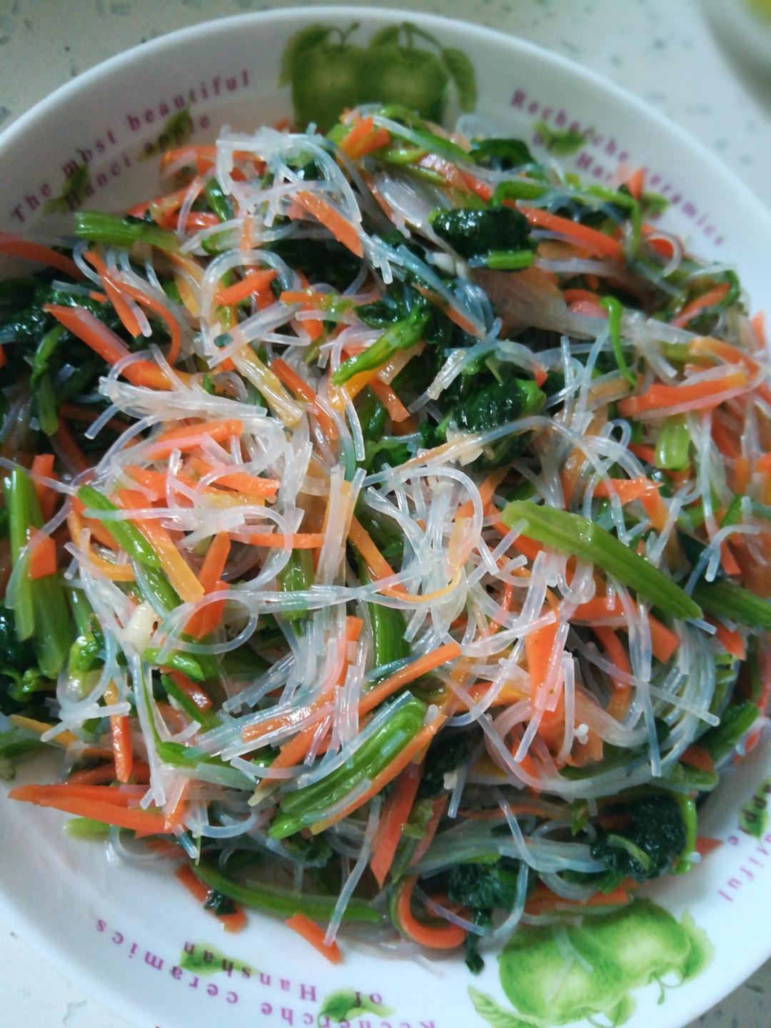 凉拌菠菜粉丝