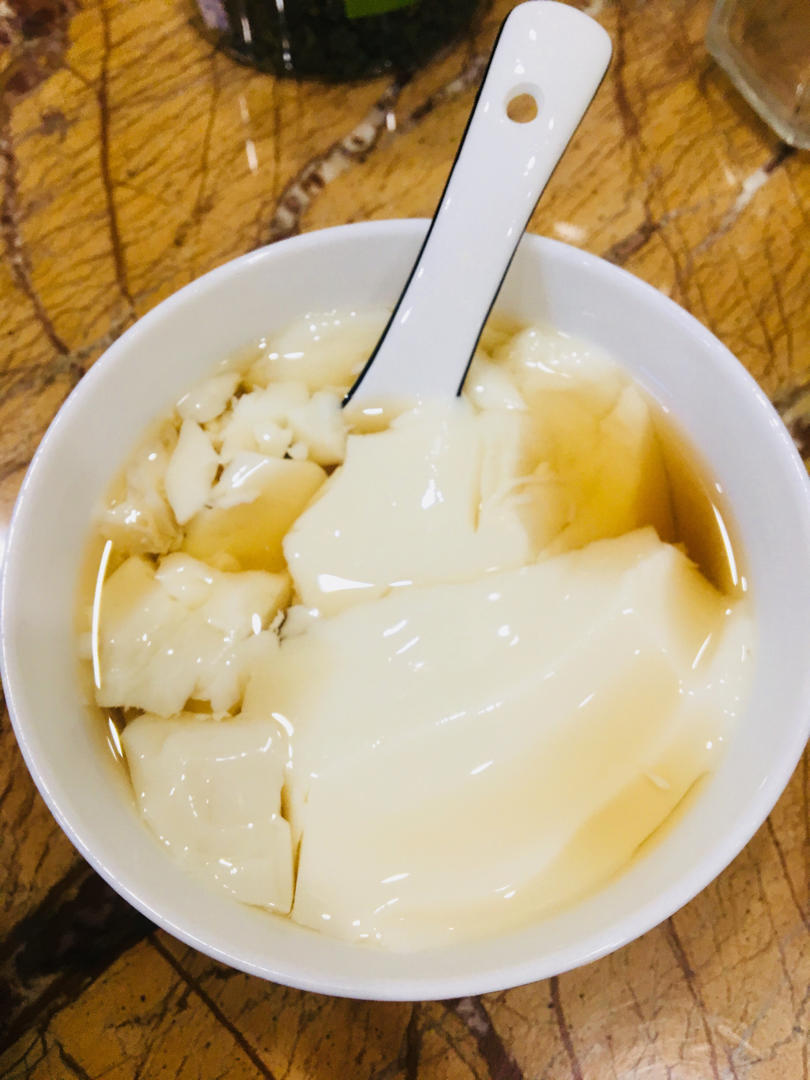 颜字做的自制超嫩豆腐脑(豆腐花)