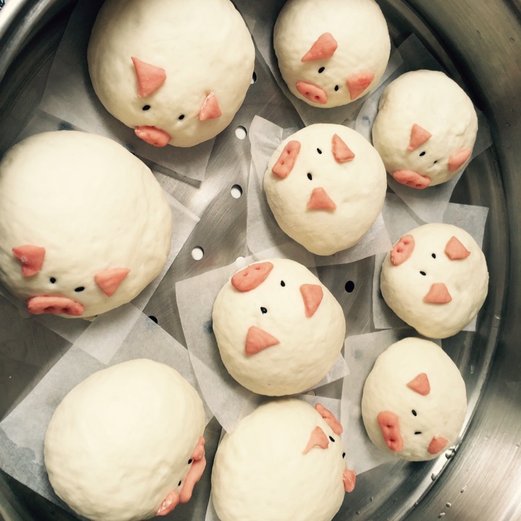 小猪豆沙包
