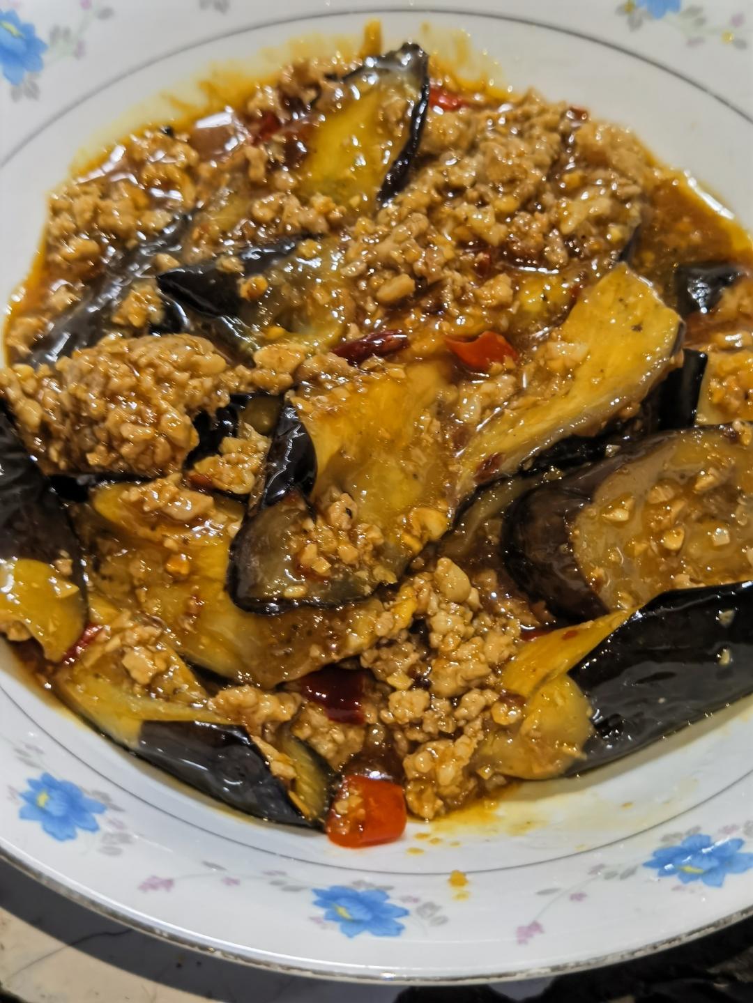 红烧肉沫茄子