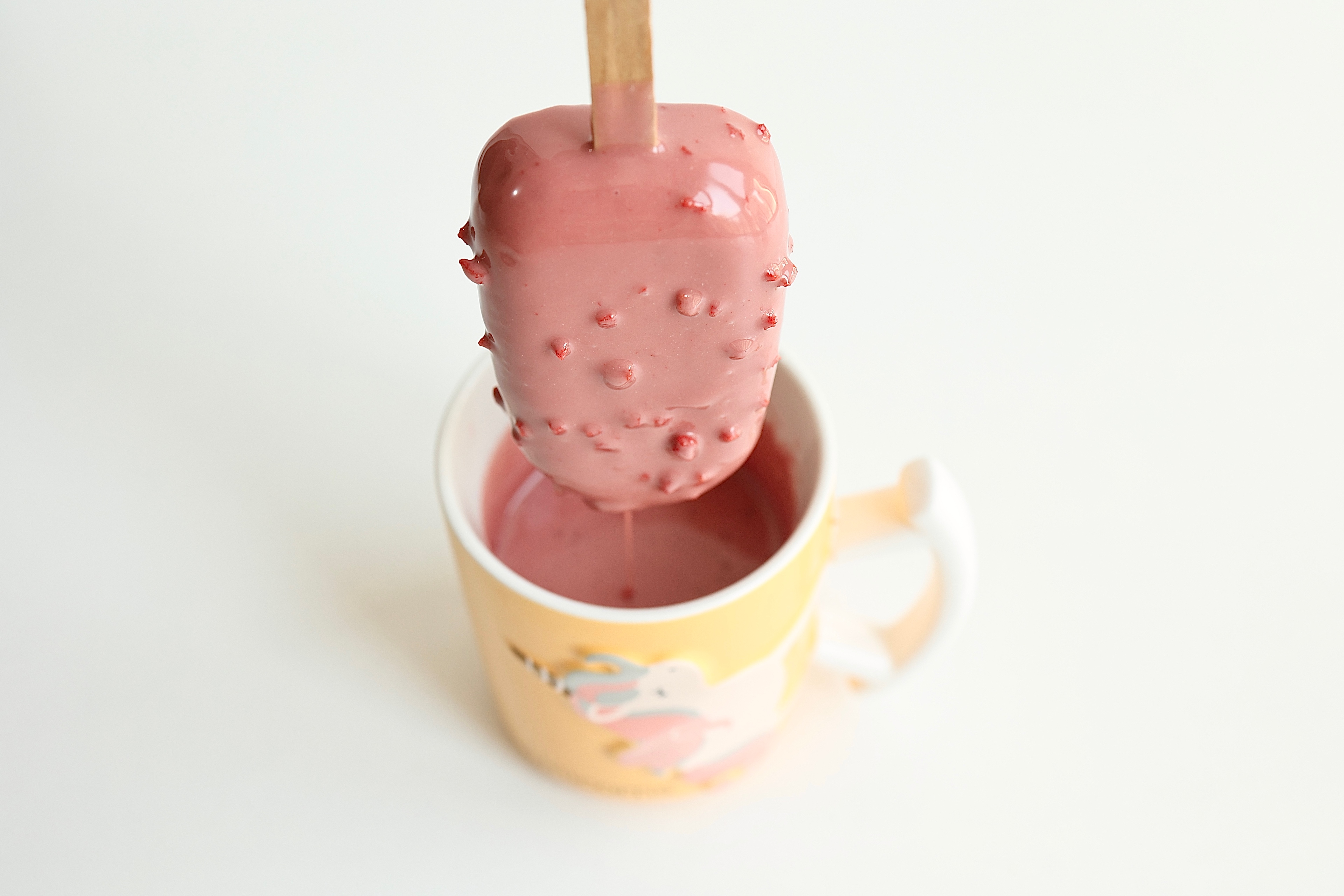 覆盆子/树莓脆皮冰淇淋🍦/高颜值少女心的做法 步骤23