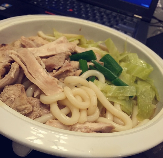 鸡腿肉乌冬汤面