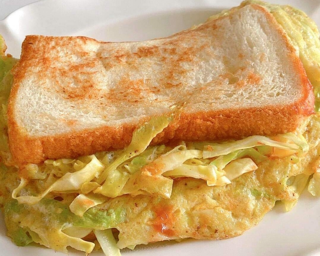 快手早餐系列之包菜芝士三明治的做法