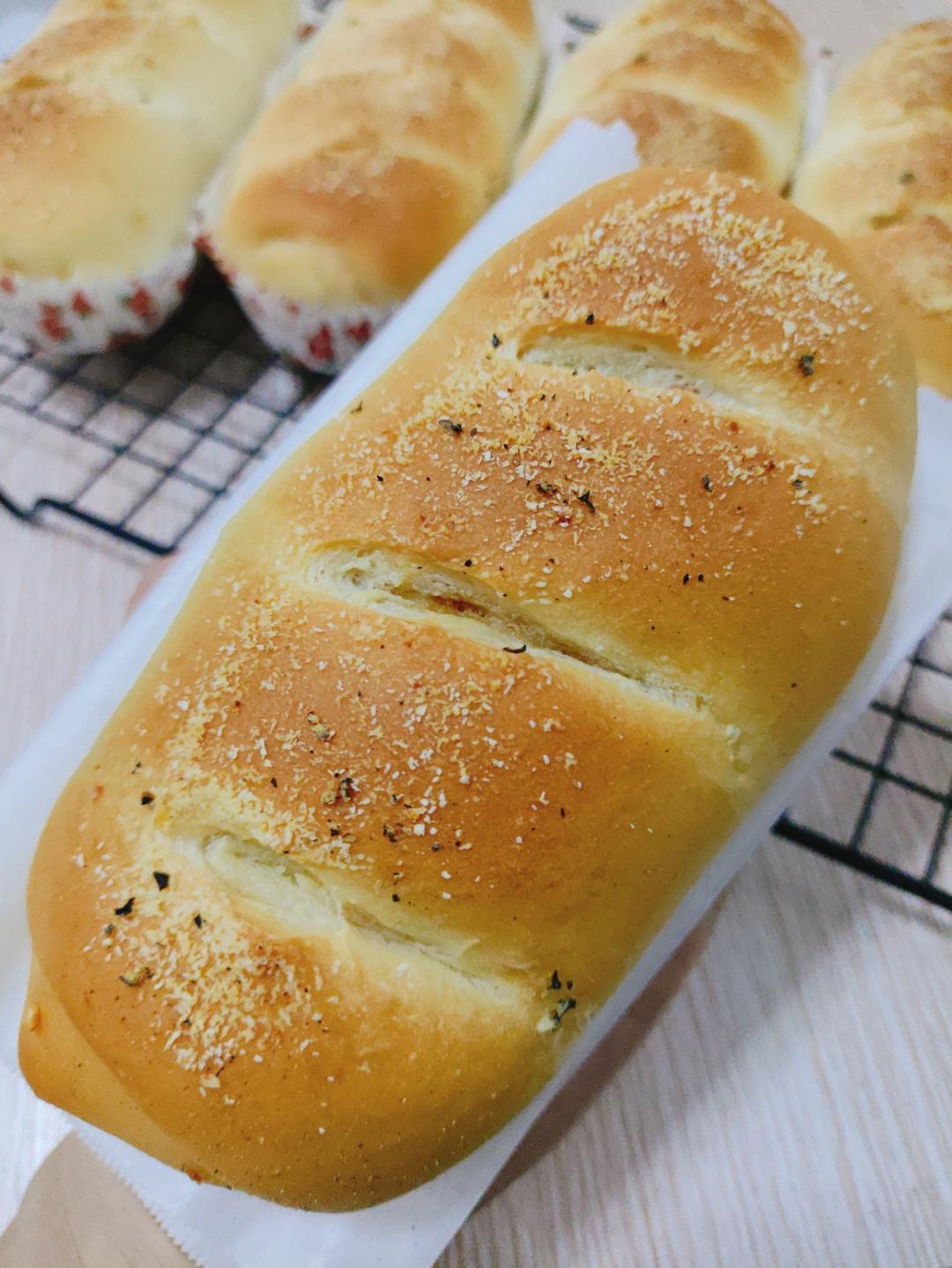 一次发酵·芝士肉松肠仔包·满分早餐面包