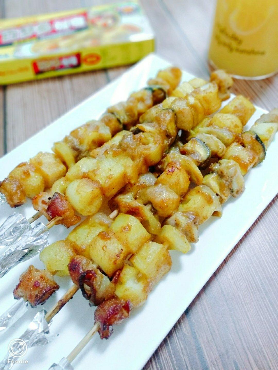 丫头333做的蜜汁咖喱鸡肉串【北鼎烤箱食谱】