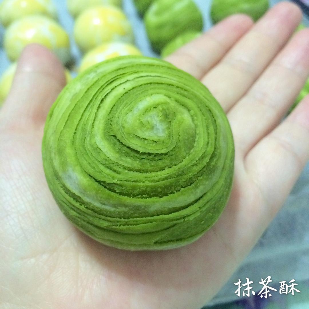 蛋黄酥~紫薯、抹茶、原味~花好月圆，中秋快乐~内附一次做六色蛋黄酥方法~