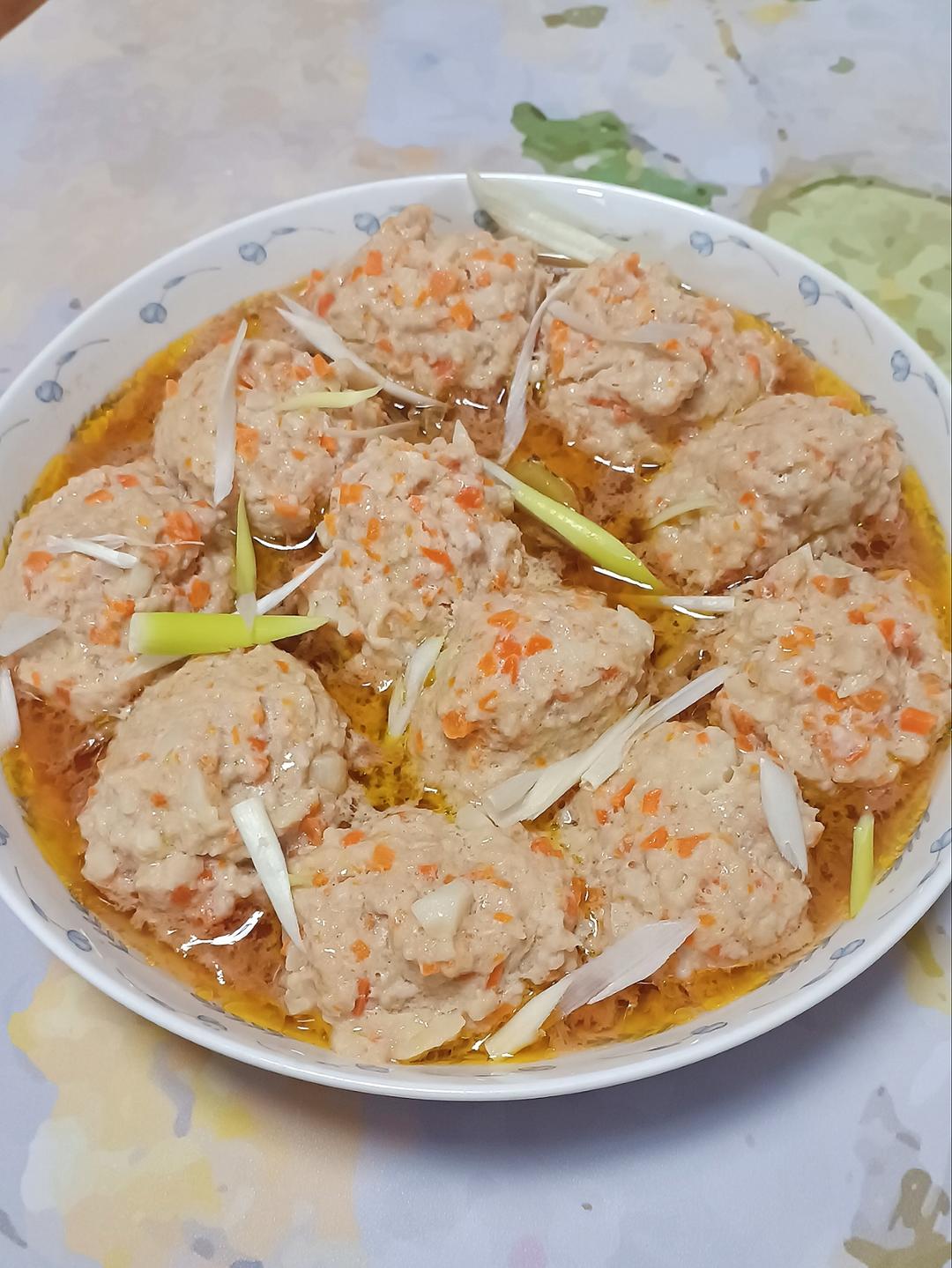 山药蒸肉丸