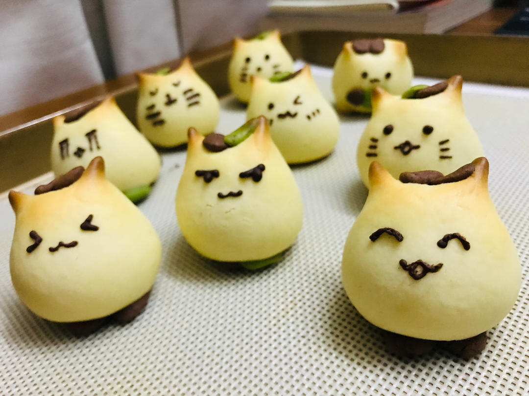 软萌可爱的日式猫咪烧果子 奶香浓郁 超简单
