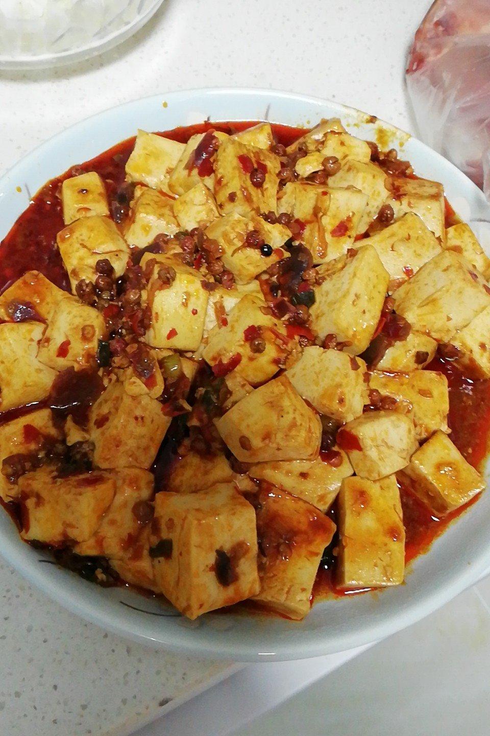 家常菜 麻辣豆腐(微辣) 足夭做的麻辣豆腐(微辣)