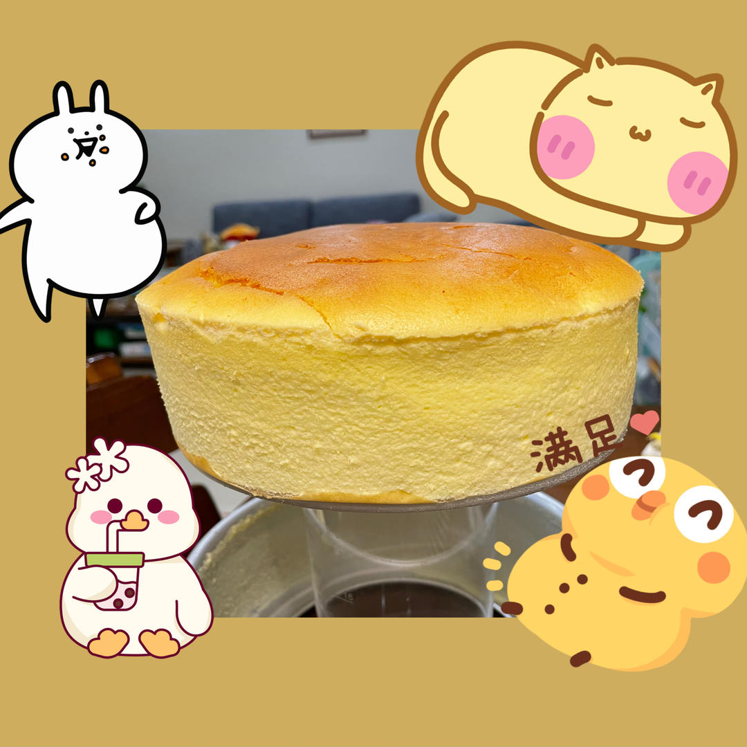 8寸轻乳酪蛋糕不开裂不缩腰