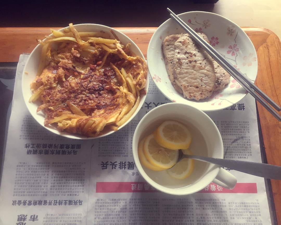 土豆丝鸡蛋饼
