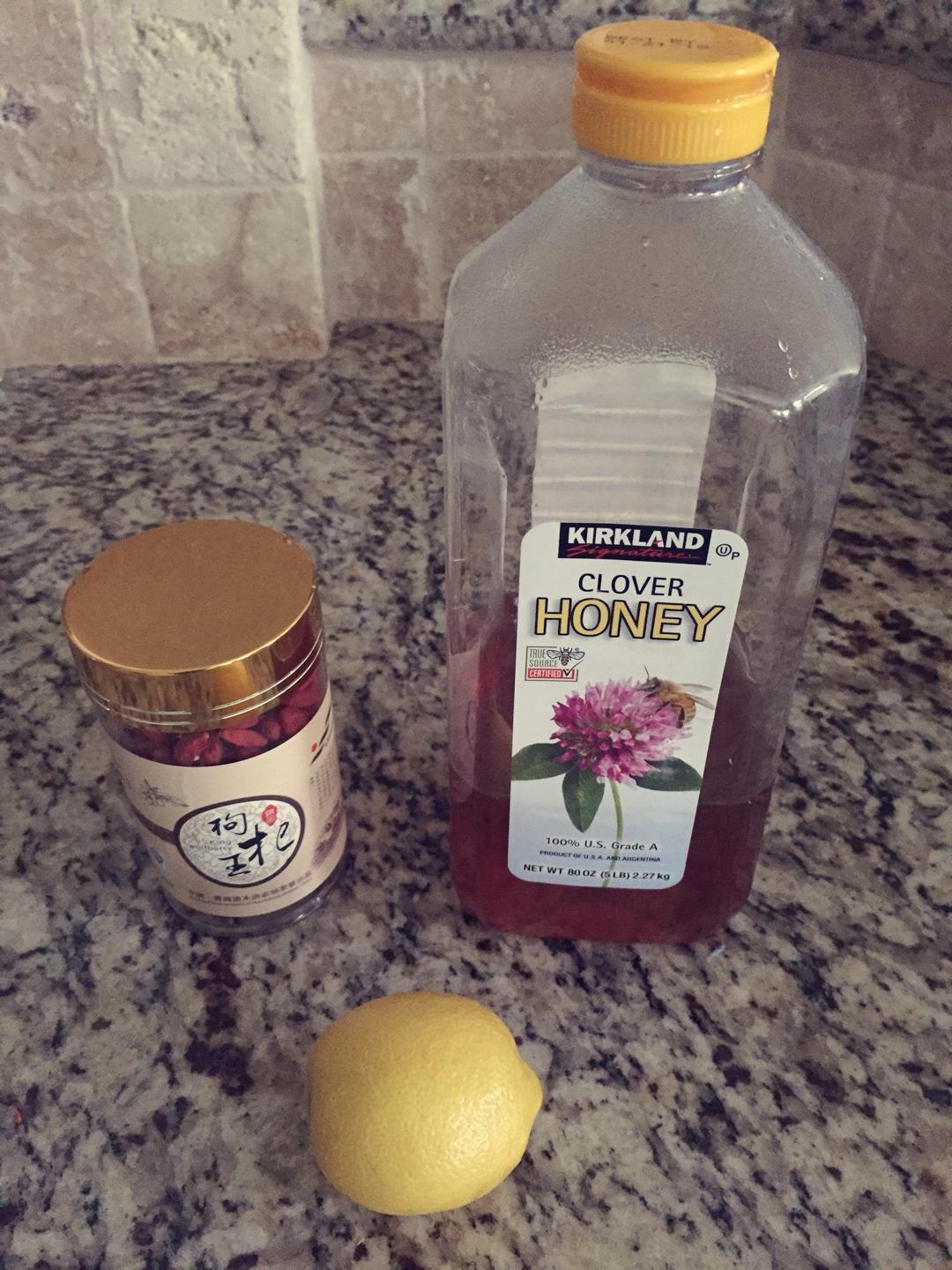 蜂蜜柠檬枸杞茶的做法 步骤1