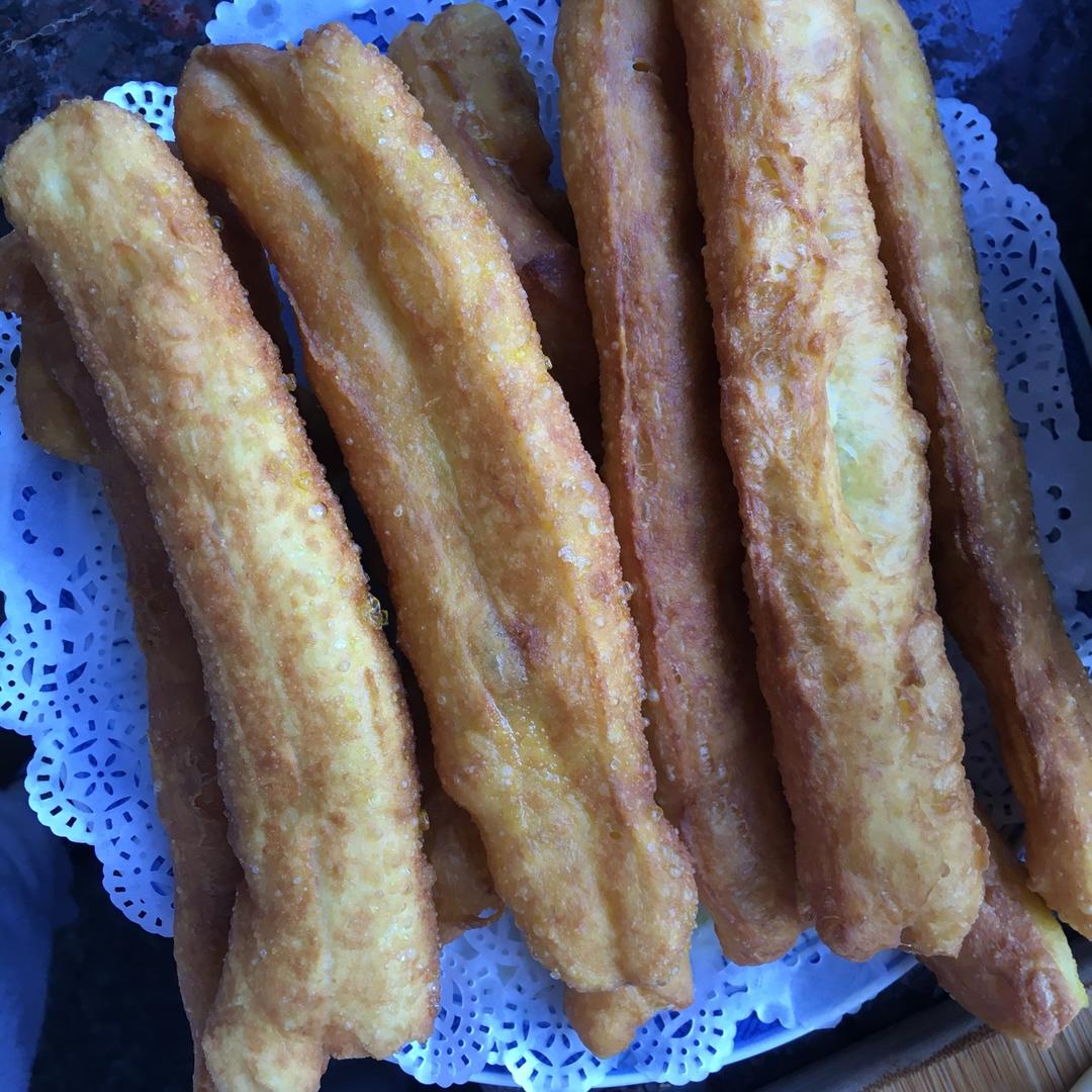 自制无泡打粉油条