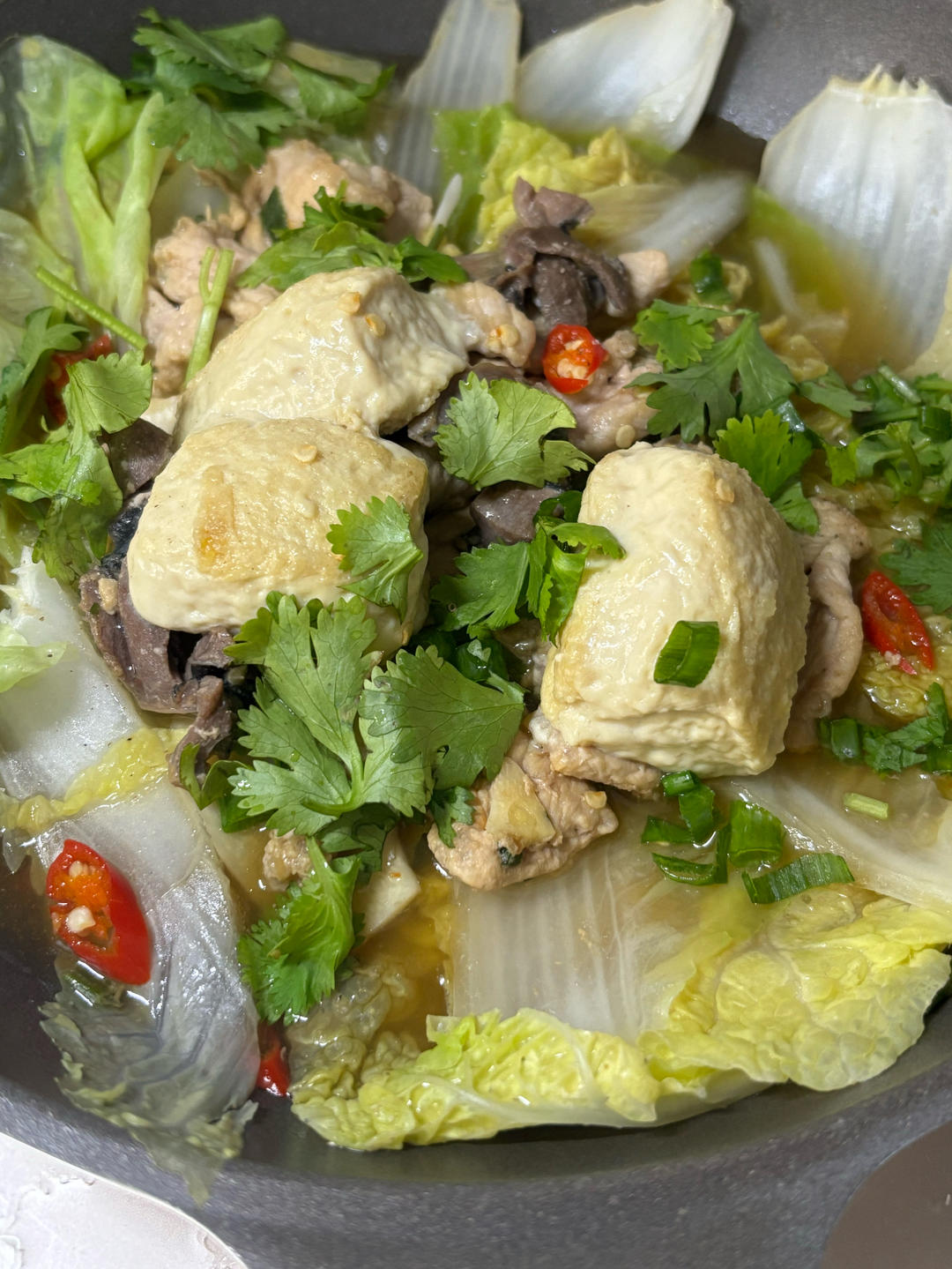 白菜豆腐煲
