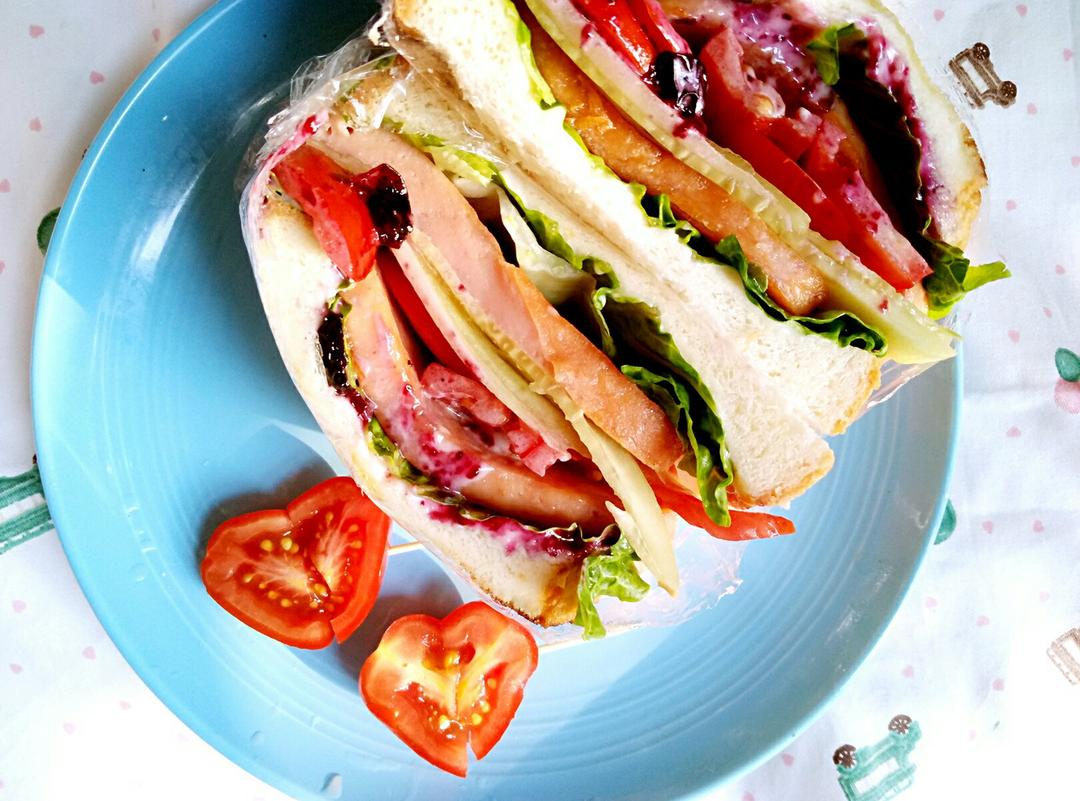 如何做超厚的沼三明治~详细tip！牛油果鸡蛋午餐肉三明治~