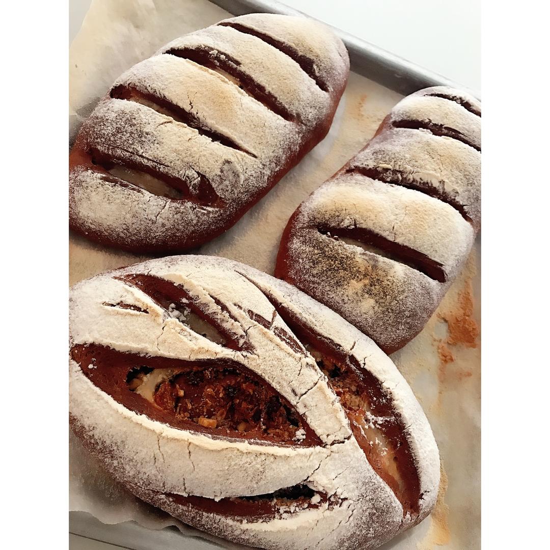 全麦核桃包～软欧包