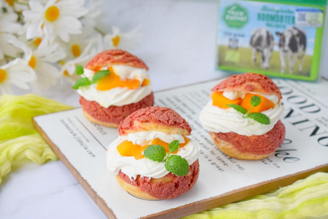 芒果酥皮泡芙的做法