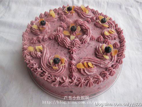 紫薯裱花蛋糕的做法