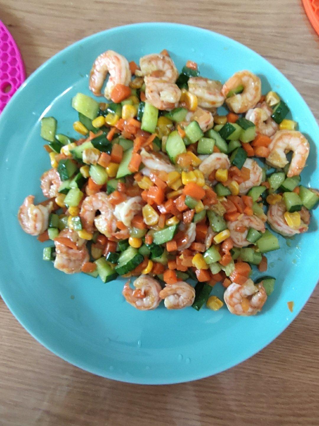 三色炒虾仁
