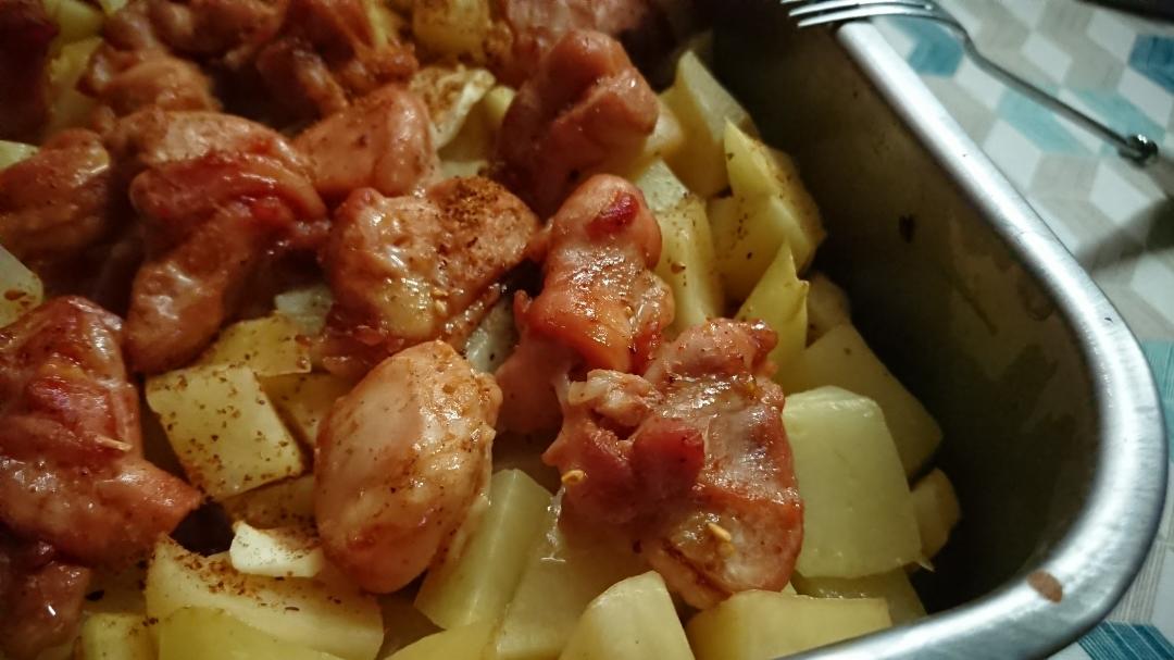 新奥尔良烤鸡腿土豆