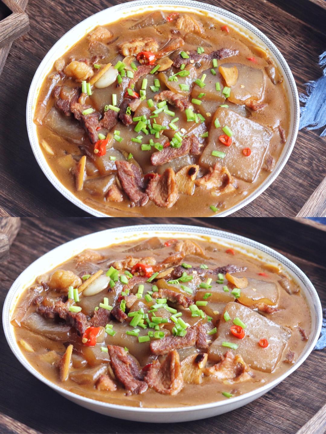 【99超开胃爆下饭的～魔芋烧肉片的做法步骤图】蕾宝的烟味生活_下