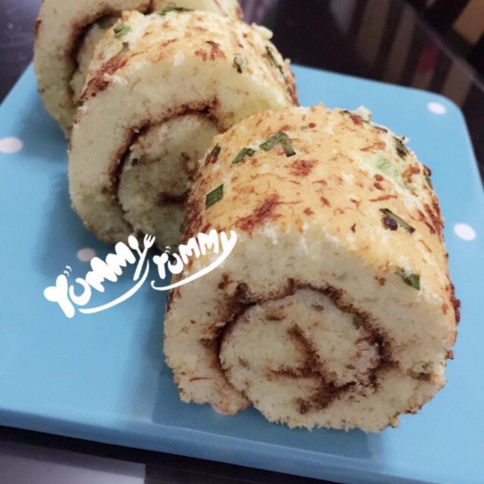 超赞的肉松火腿蛋糕卷