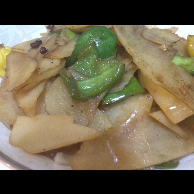土豆青椒炒肉片