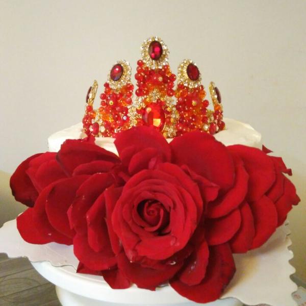小公主风皇冠翻糖蛋糕