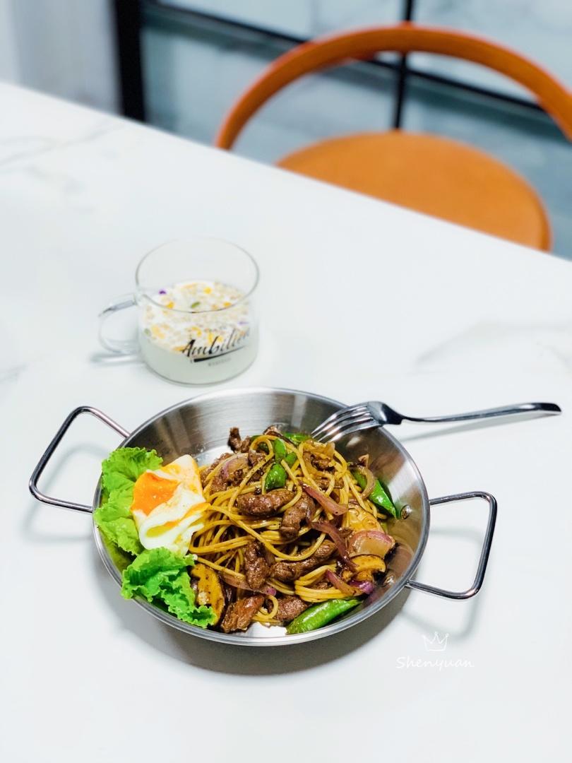 比餐厅好吃的黑椒牛柳意面🍝零失败简单教程