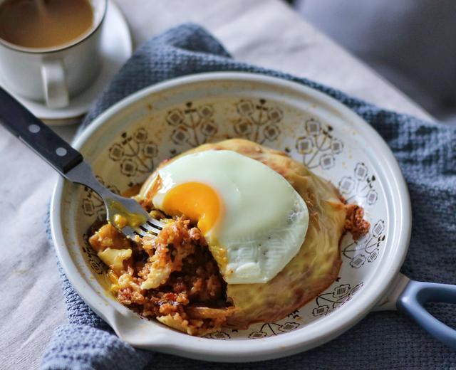 泡菜肥牛盖蛋焗饭【北鼎烤箱食谱】的做法