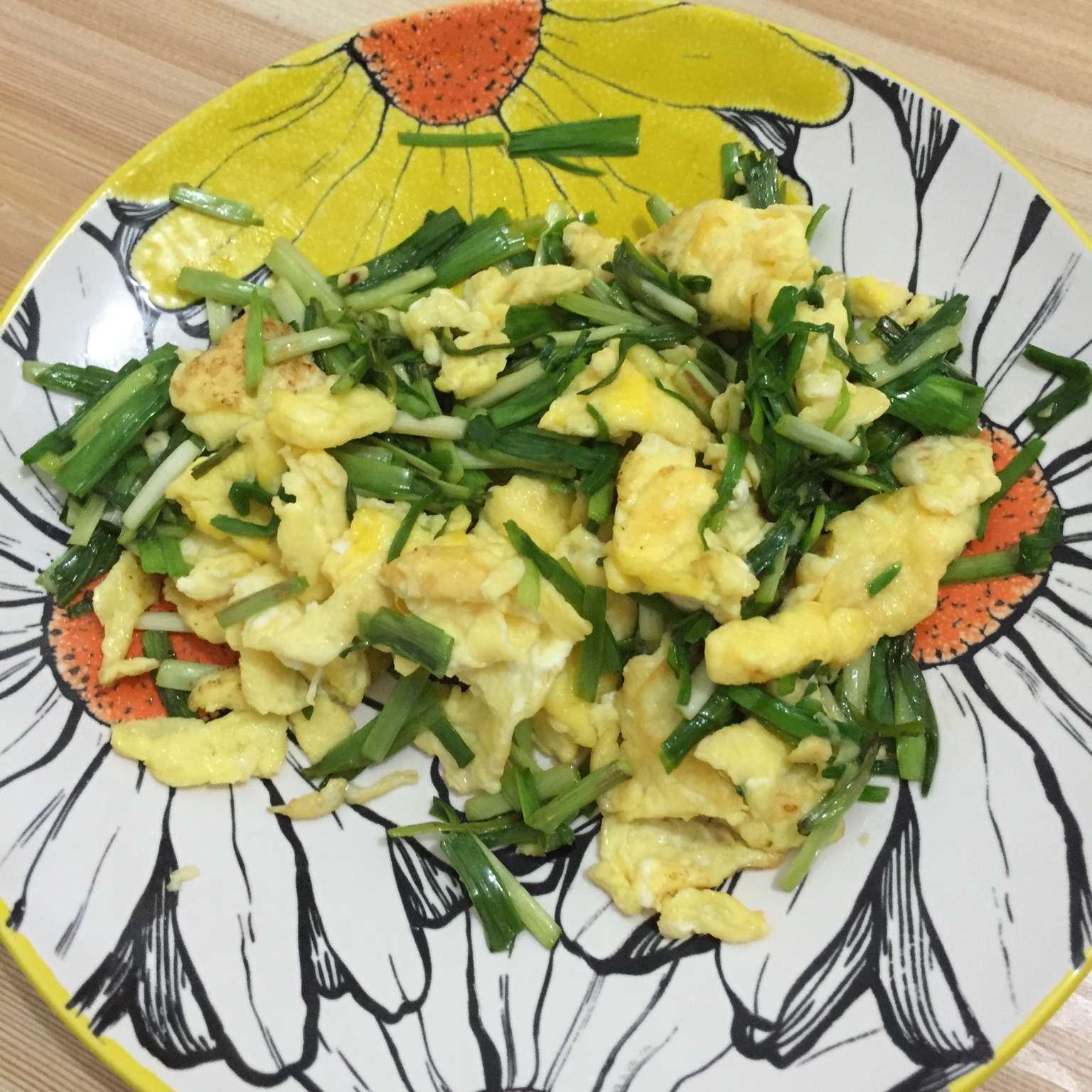 蒜苗炒鸡蛋