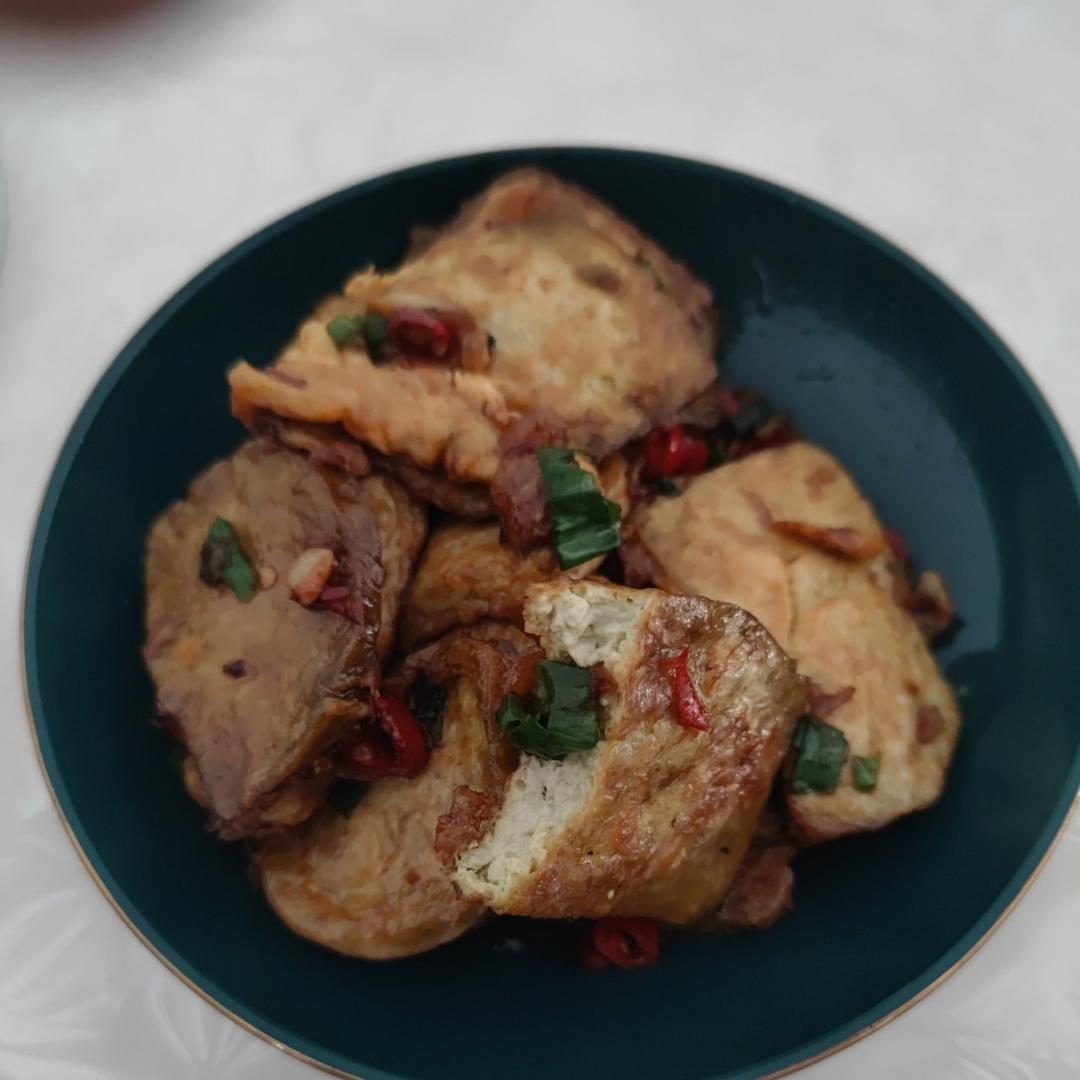 焖煎豆腐