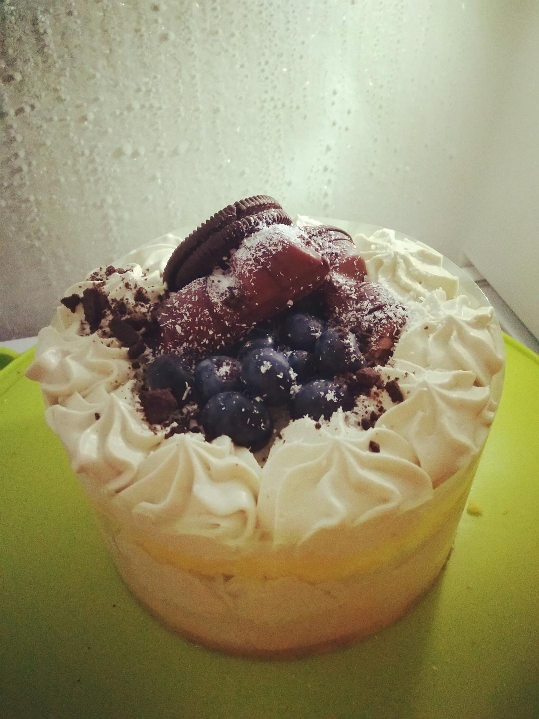 【零失败】不会裱花没关系的水果裸蛋糕 芒果裸蛋糕 完美戚风胚