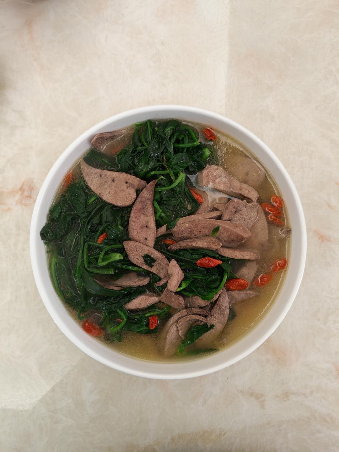 营养汤---菠菜猪肝汤